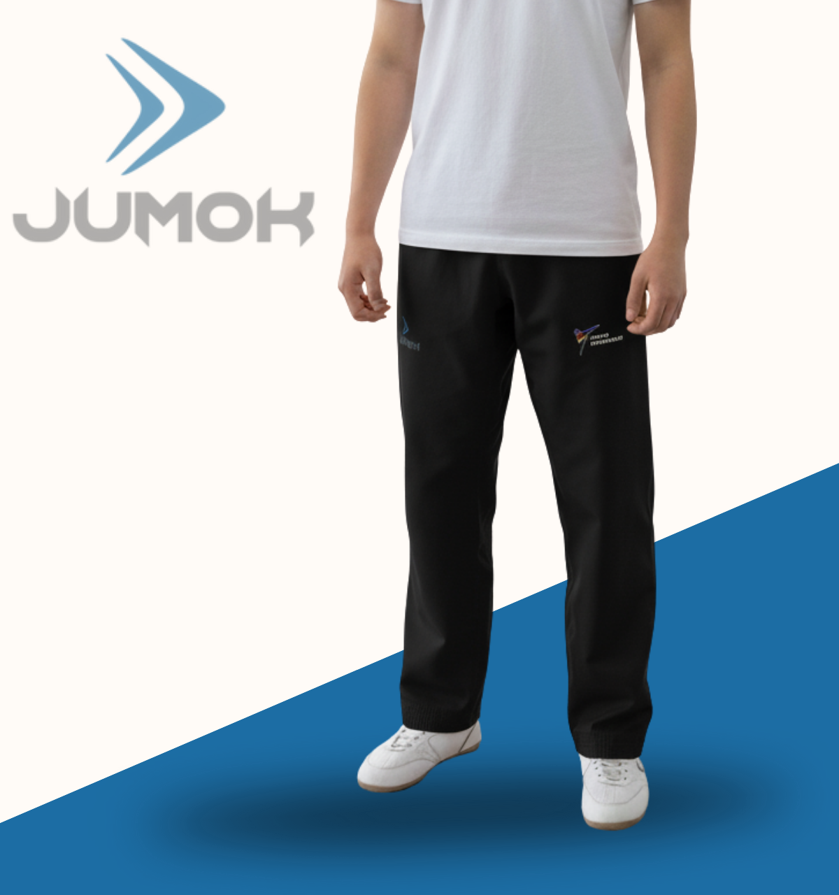 JUMOK FİGHTER SİYAH TAEKWONDO ANTREMAN PANTALONU - TAEKWONDO