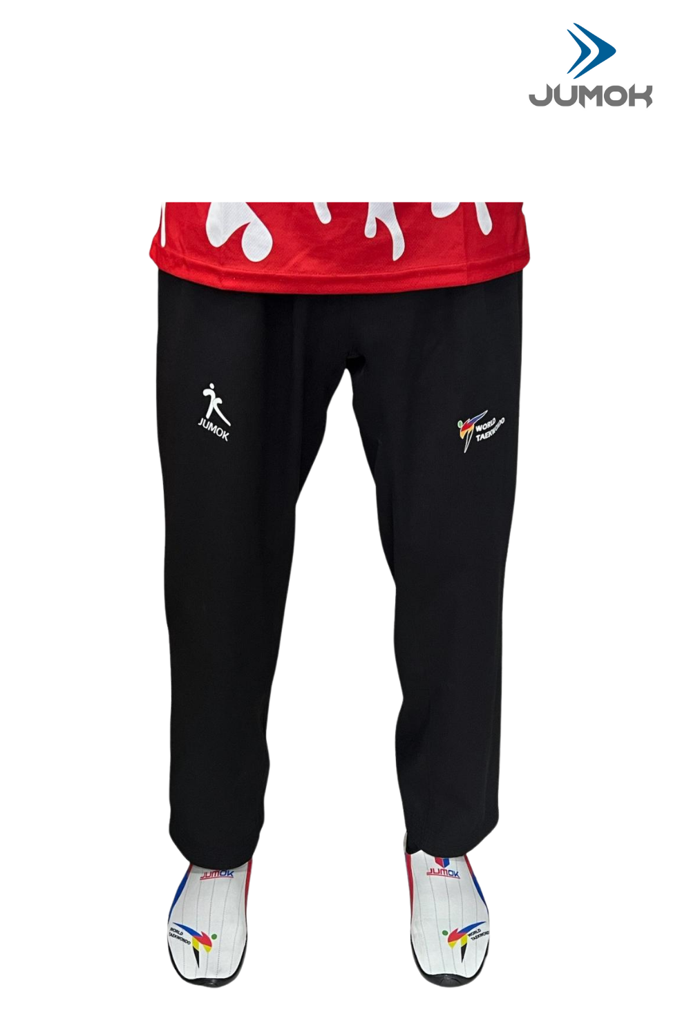 JUMOK FİTİLLİ SİYAH TAEKWONDO ANTREMAN PANTALONU - TAEKWONDO