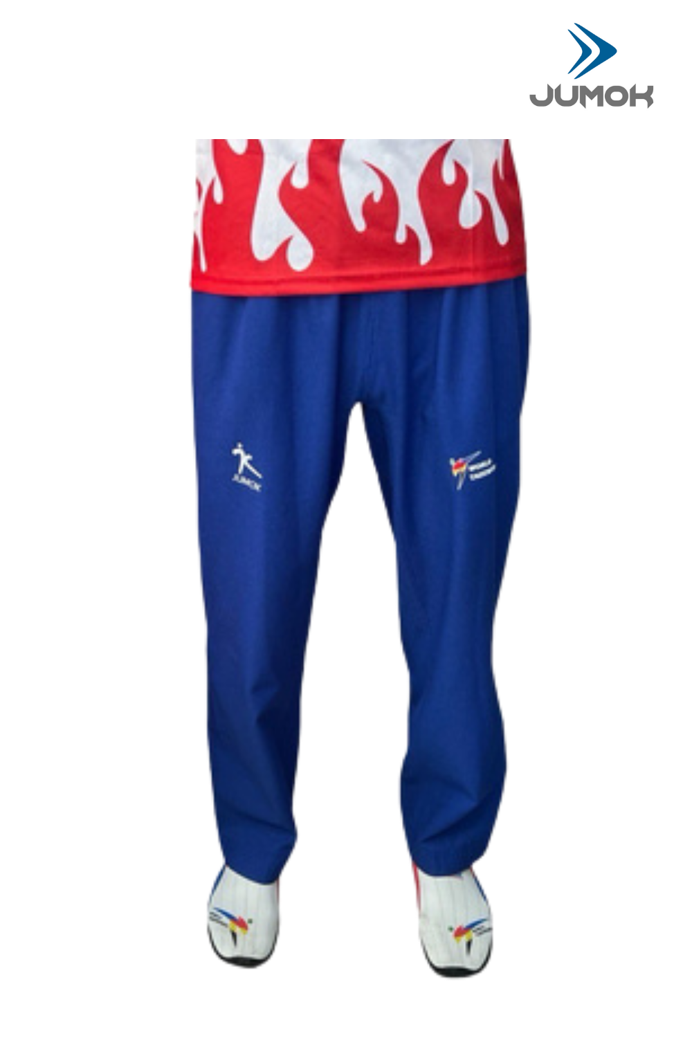 JUMOK FİTİLLİ MAVİ TAEKWONDO ANTREMAN PANTALONU